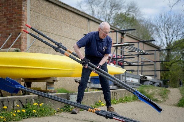 What balance exercises can UK elderly athletes perform to maintain competitiveness in masters events?